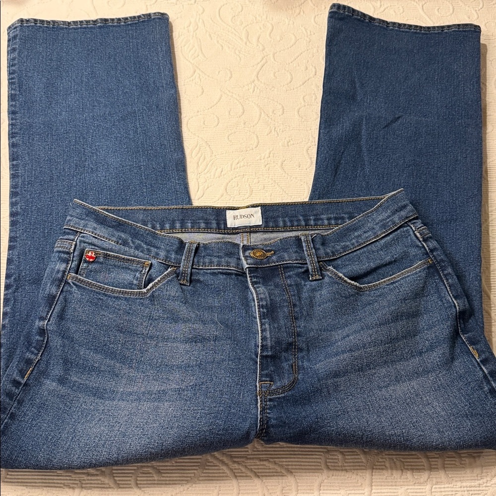 Hudson Blair Jeans Dark Blue High Rise Boot Leg Denim. Size 31 - Picture 3 of 10